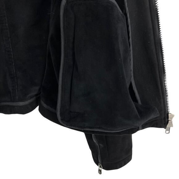 Armani Collezioni Moto Style Full Zip Jacket Sz 40 Black - Picture 9 of 12